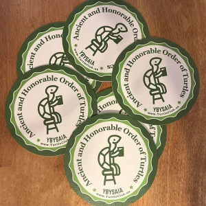 turtle club logo coasters