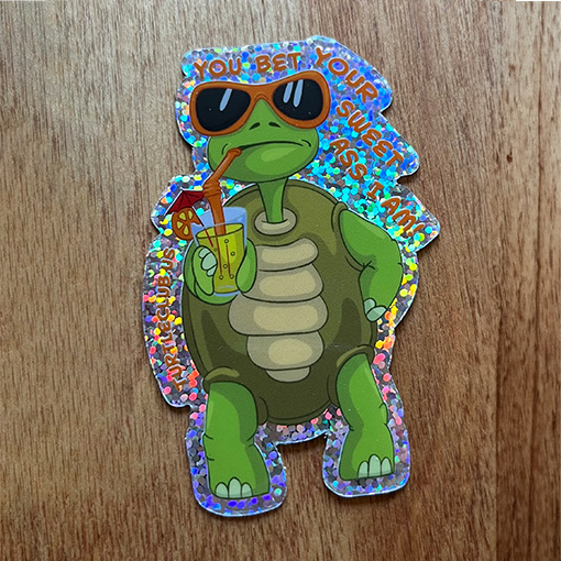 turtle cocktail decal